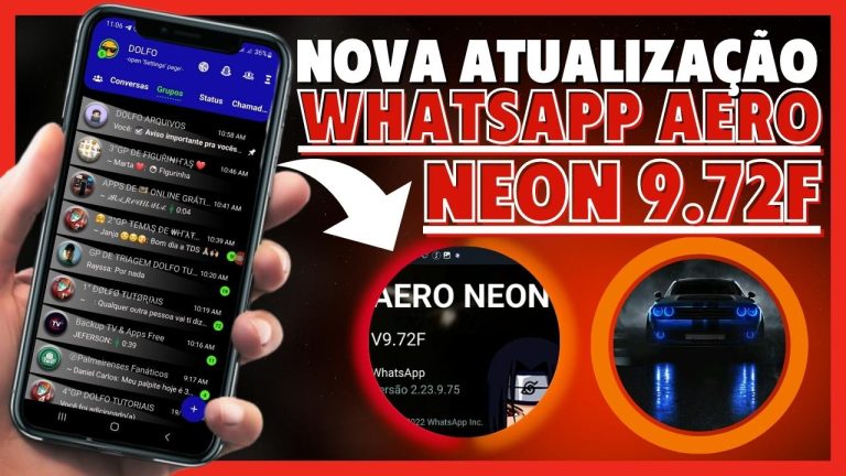 WhatsApp Aero Neon  V9.72F Atualizado com Muito mais Novidades
