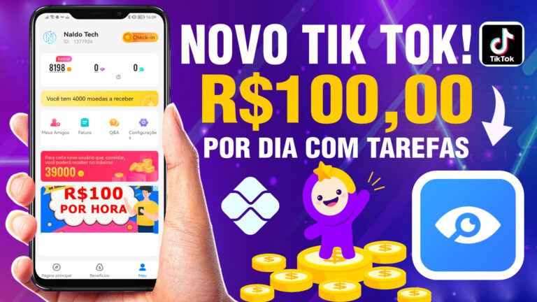Novo aplicativo para ganhar dinheiro  fazendo tarefas – Hello Brasil