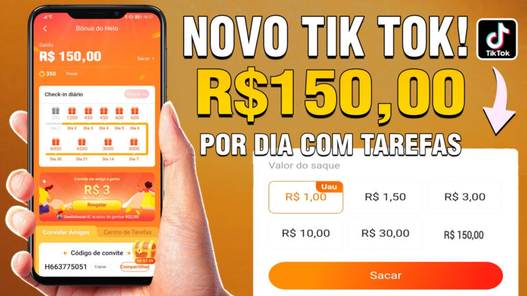 Helo! Novo substituto do Kwai e Tik Tok  chega ao brasil pagando R$3,00 por convite!