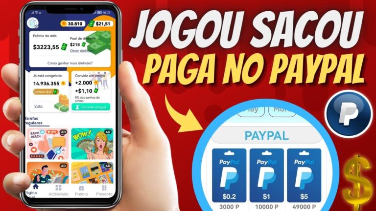 Lançou 3 novos apps para ganhar dinheiro no PayPal Jogando!