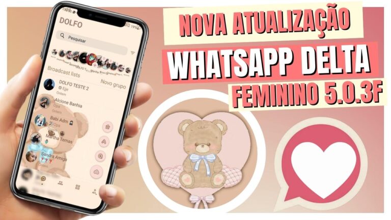 Delta WhatsApp feminino Atualizado V5.0.3F com muito mais novidades